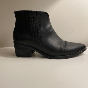 Madewell Black Leather Ankle Boots
